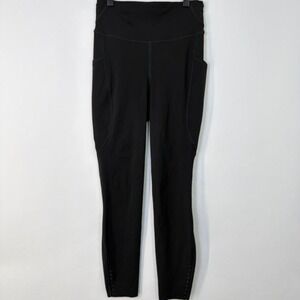 Lululemon Black Cropped Leggings Women's 4 Athletic Yoga Workout Pants